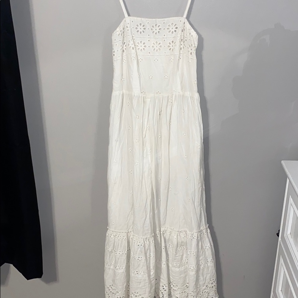 White ankle length dress
